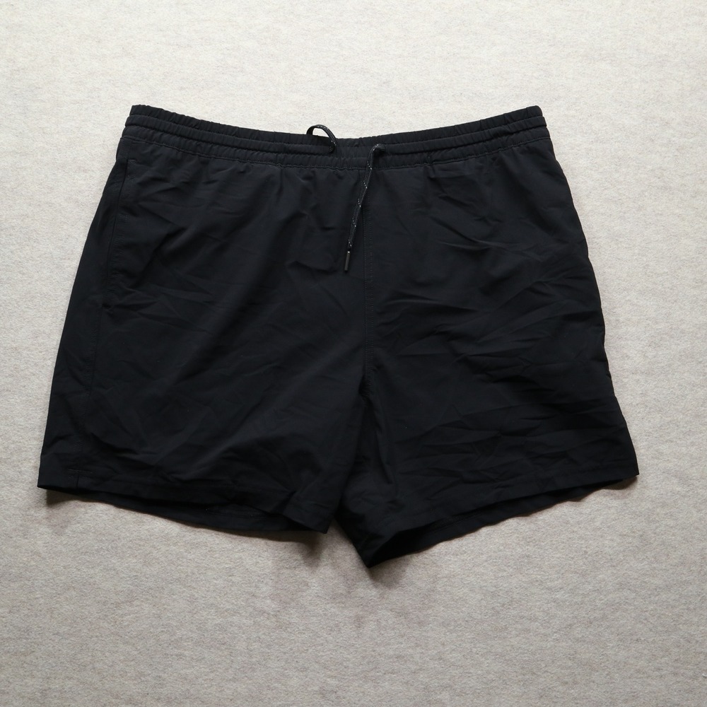 Quince Athletic Shorts XL Performance Modern Black Drawstring Waist